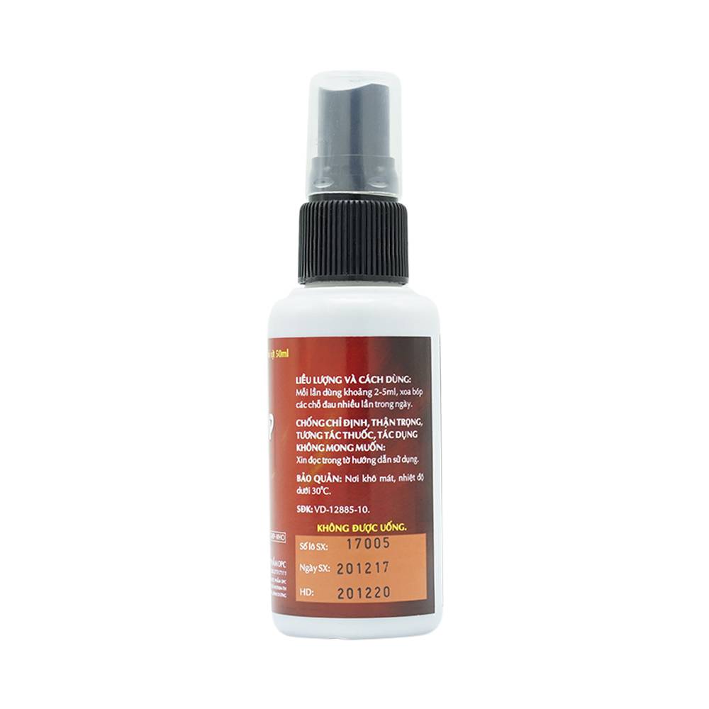Cồn xoa bóp OPC hỗ trợ giảm nhức mỏi, thấp khớp, bong gân (50ml)