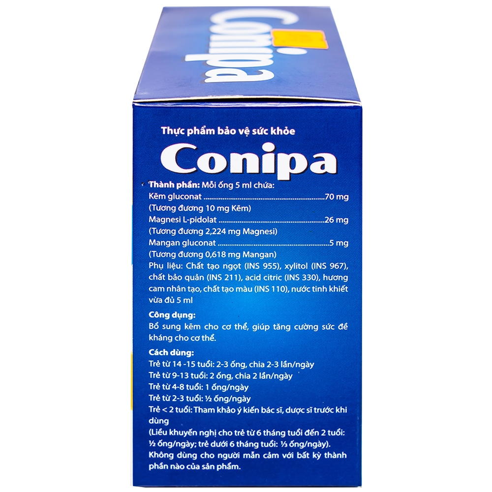 Dung dịch bổ sung kẽm Conipa CPC1 Hà Nội (4 vỉ x 5 ống)