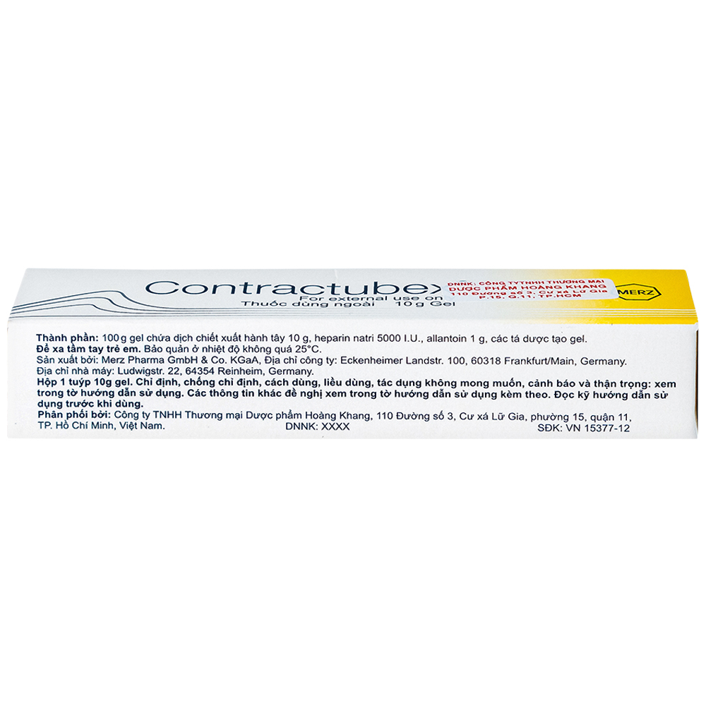 Gel Contractubex Merz điều trị sẹo lồi, sẹo phì đại (10g)