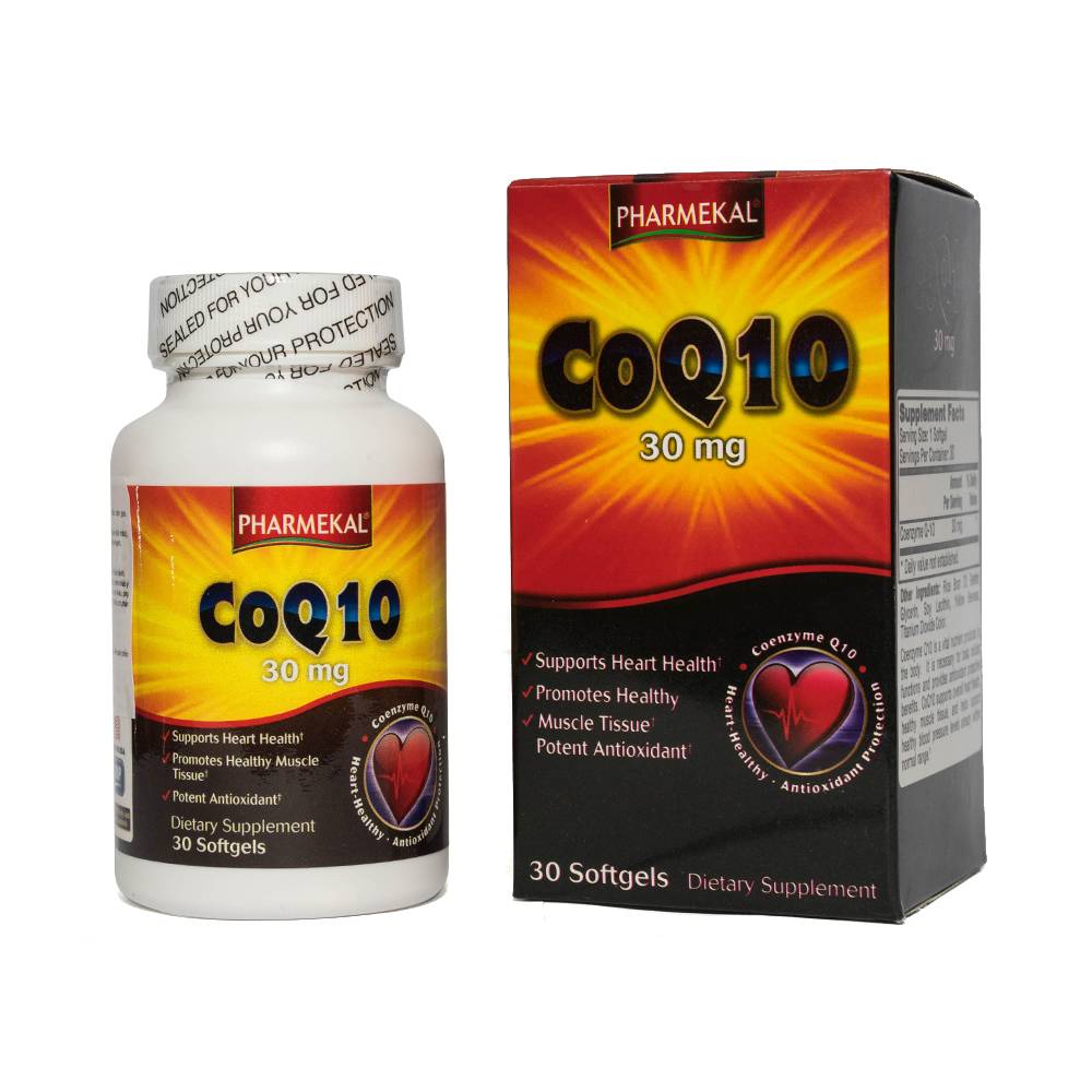 Viên uống hỗ trợ sức khỏe tim mạch, giảm cholesterol máu CoQ10 30mg Pharmekal (30 viên)