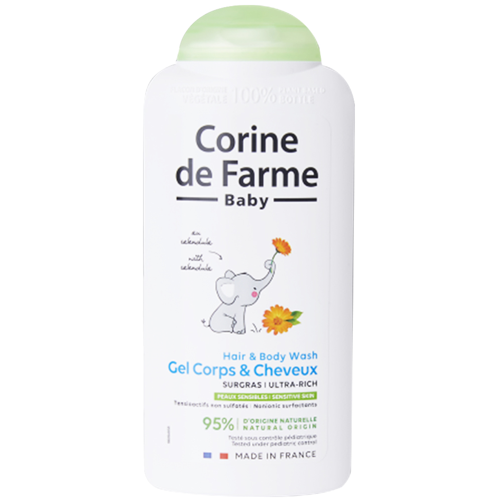 Sữa tắm gội cho bé Corine De Farme Baby Hair Body Wash 250ml