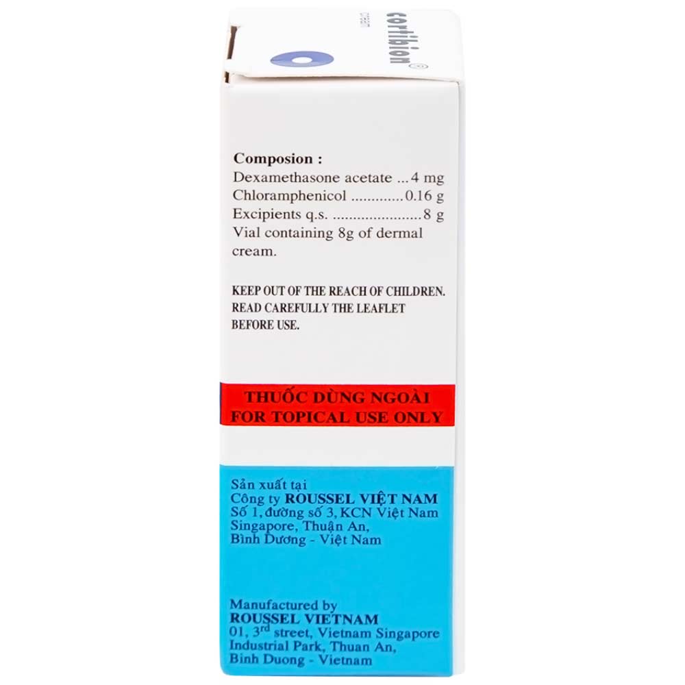 Kem thoa da Cortibion Roussel điều trị chàm, vết côn trùng cắn, viêm da tiếp xúc, viêm da dị ứng (8g)