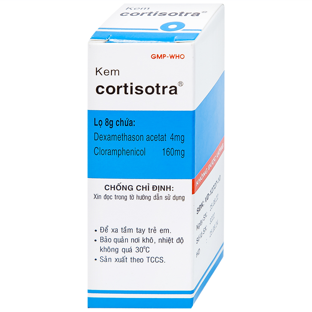 Kem Cortisotra S.Pharm điều trị ngứa do dị ứng, nổi mẩn, mụn trứng cá (8g)
