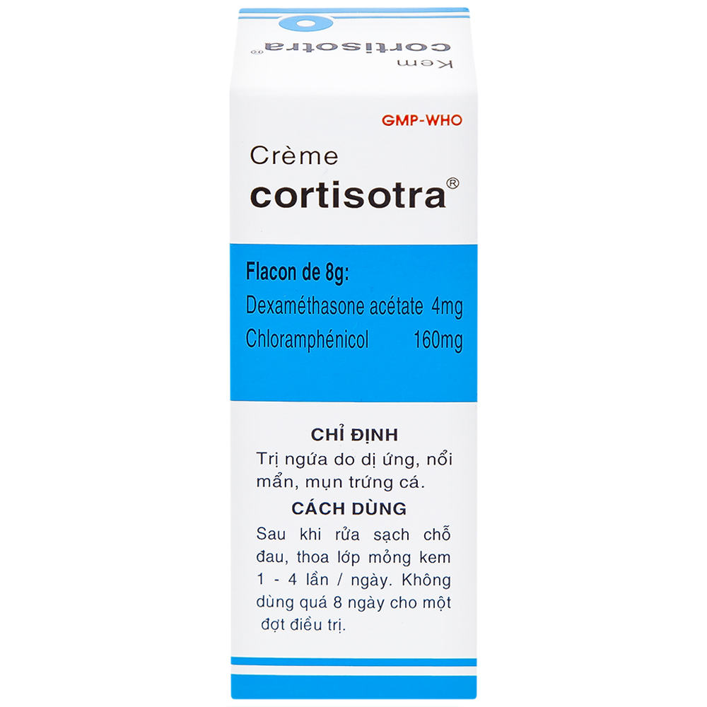 Kem Cortisotra S.Pharm điều trị ngứa do dị ứng, nổi mẩn, mụn trứng cá (8g)
