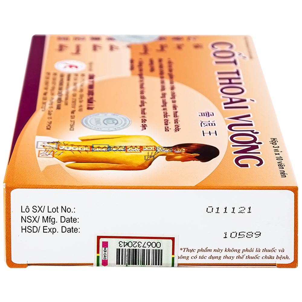 Viên giảm triệu chứng viêm thoái hóa Cốt Thoái Vương ( 3 vỉ x 10 viên )