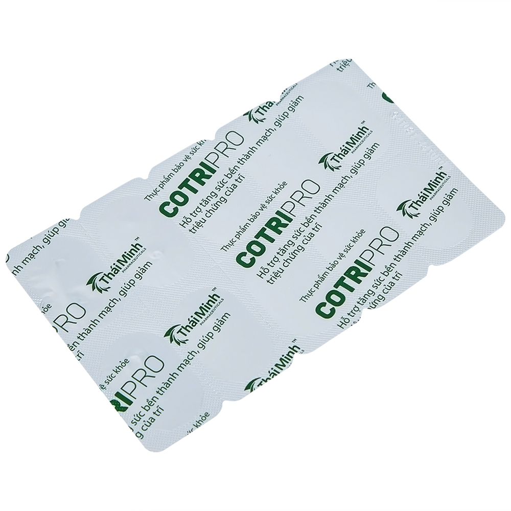Viên uống bền thành mạch giảm trĩ Cotripro Thái Minh (2 vỉ x 10 viên)