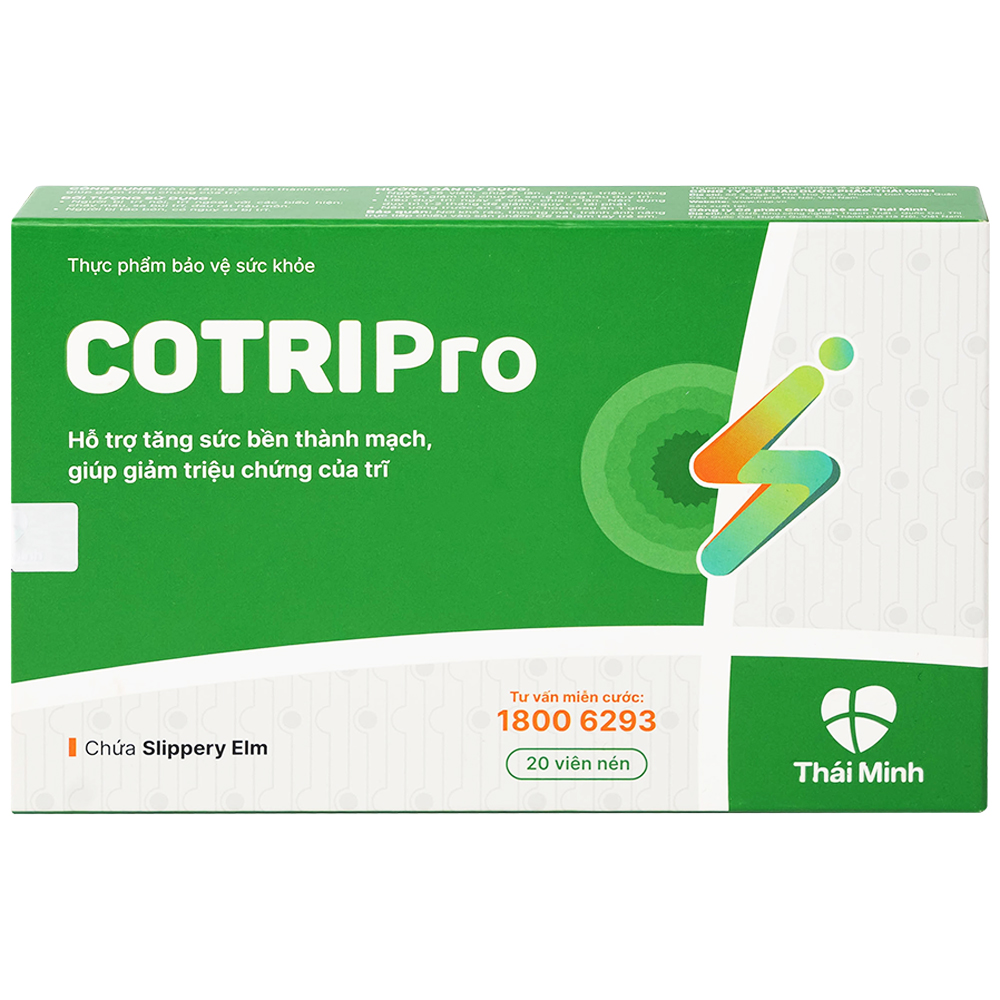Viên uống bền thành mạch giảm trĩ Cotripro Thái Minh (2 vỉ x 10 viên)