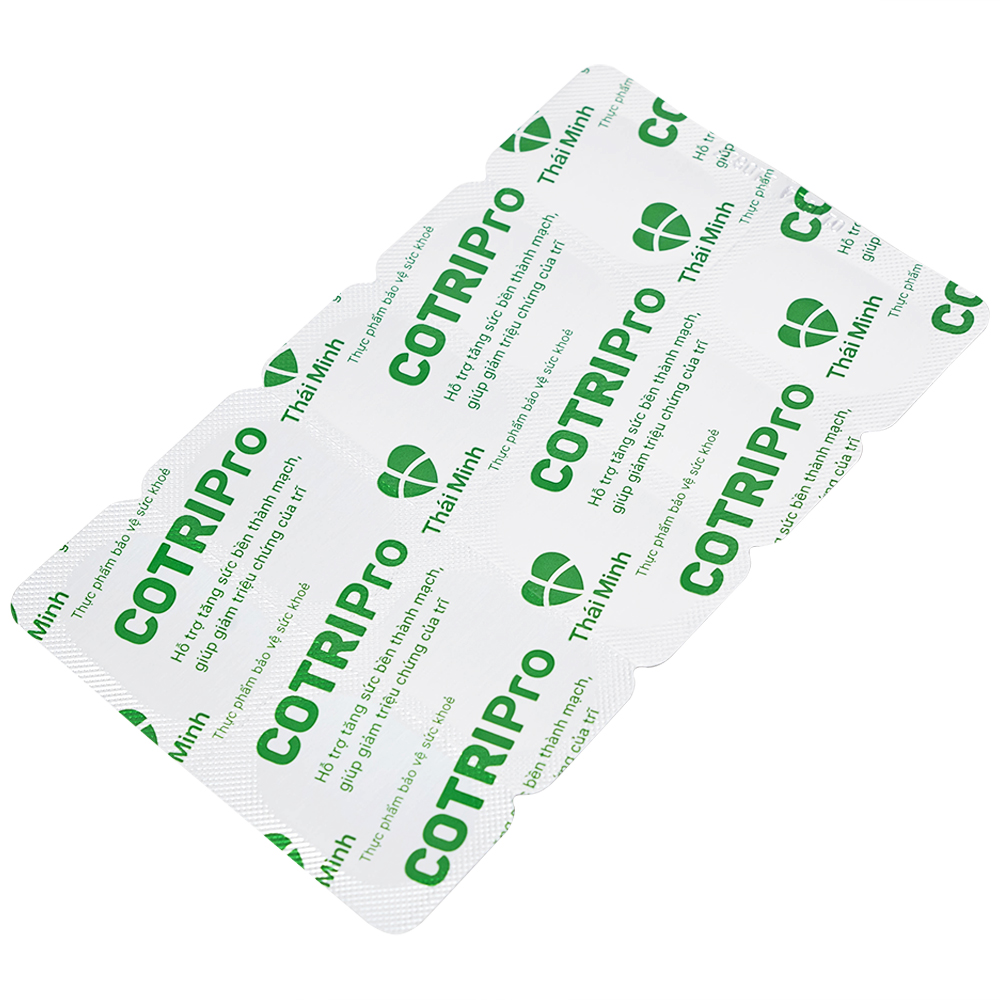 Viên uống bền thành mạch giảm trĩ Cotripro Thái Minh (2 vỉ x 10 viên)