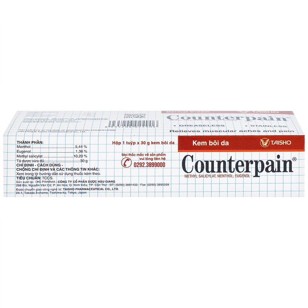 Kem bôi da Counterpain DHG giảm đau cơ, đau do bệnh thấp khớp, bong gân (30g)