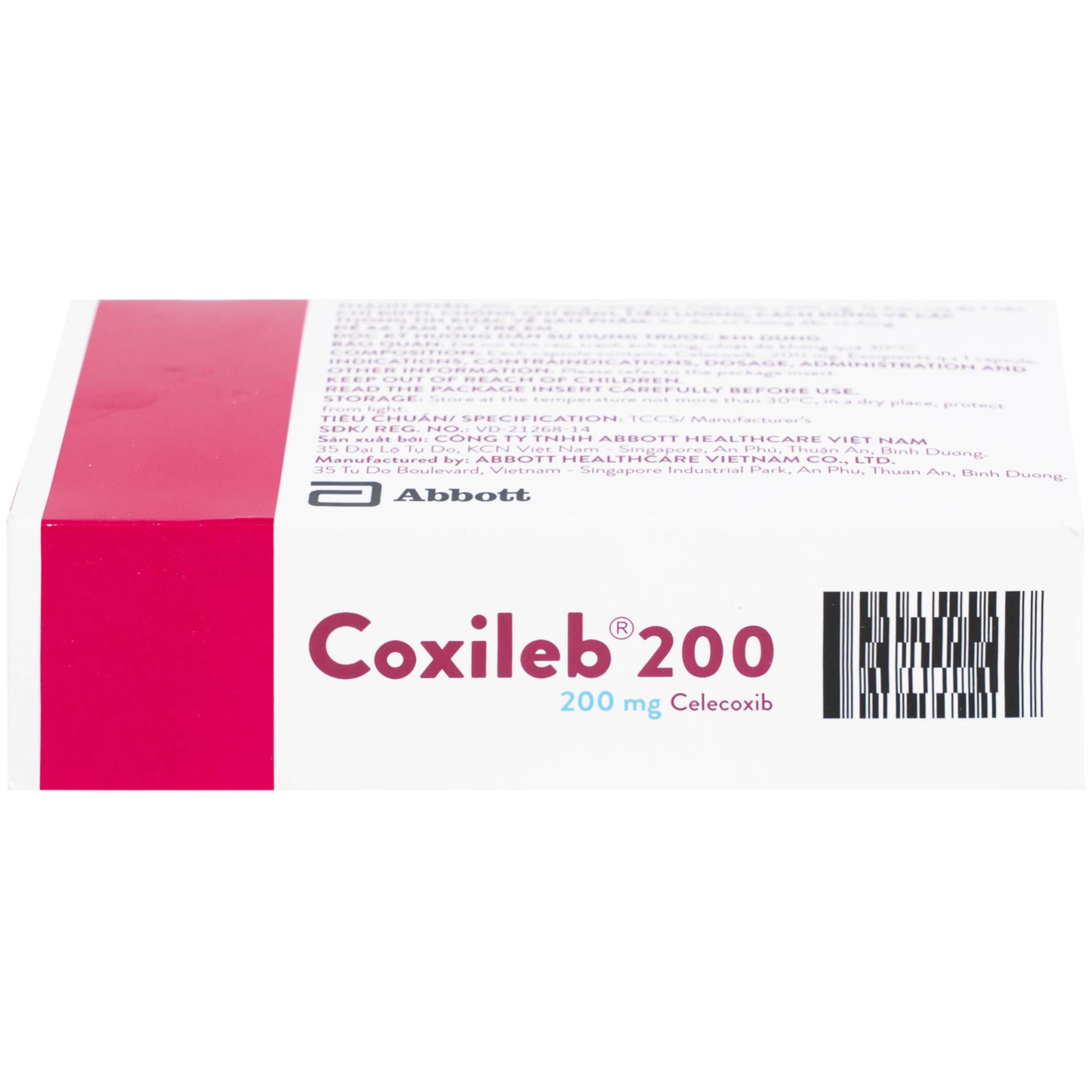 Viên nang cứng Coxileb 200 Glomed điều trị viêm khớp dạng thấp (3 vỉ x 10 viên)