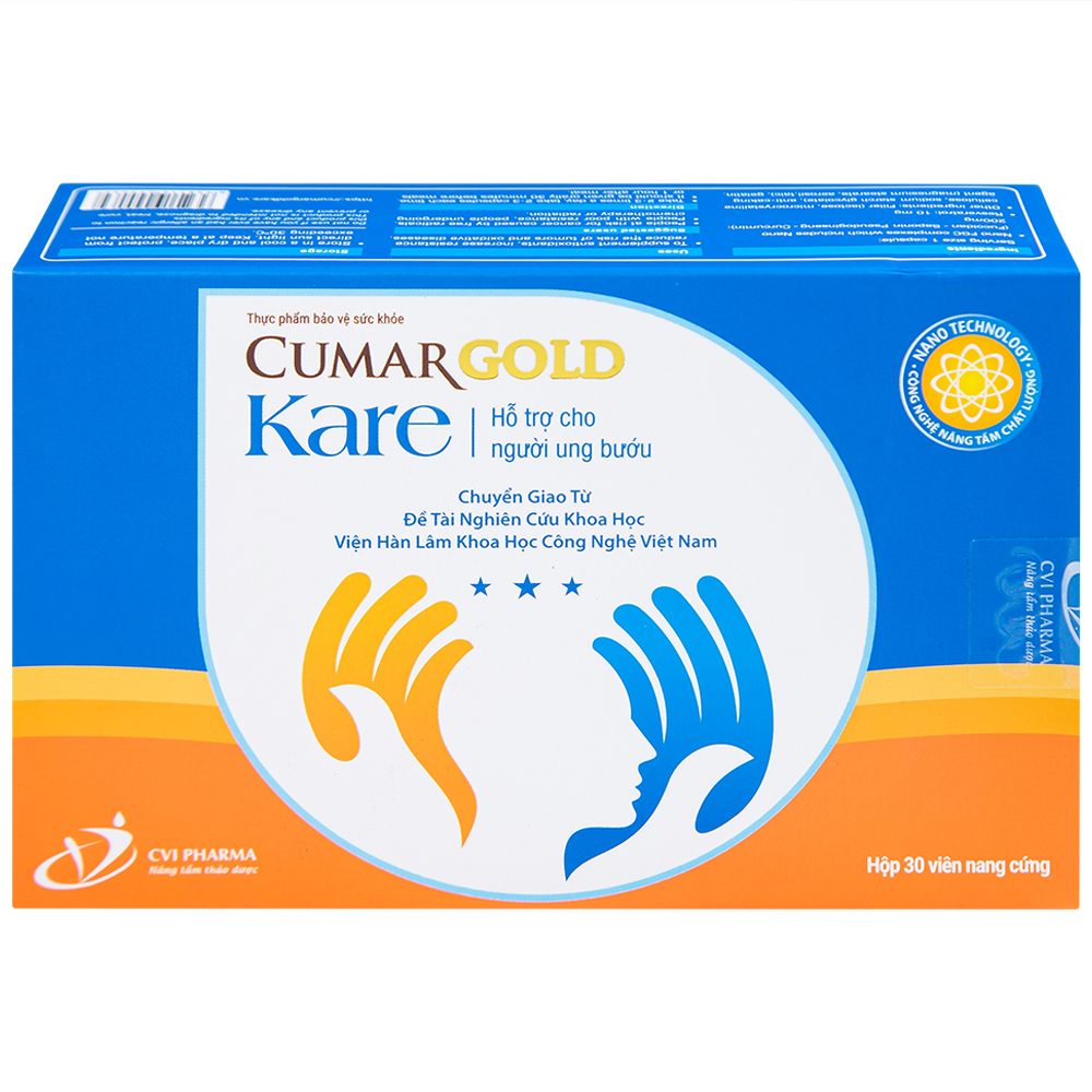 Viên hỗ trợ giảm nguy cơ mắc ung bướu CumarGold Kare CVI (3 vỉ x 10 viên)