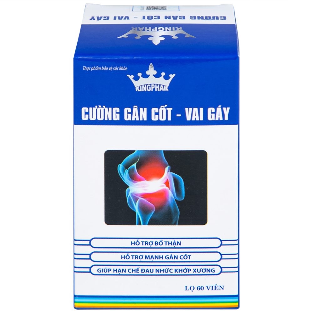 Viên uống hỗ trợ bổ thận, giúp hạn chế đau nhức khớp xương do phong thấp Cường Gân Cốt - Vai Gáy Kingphar (60 viên)