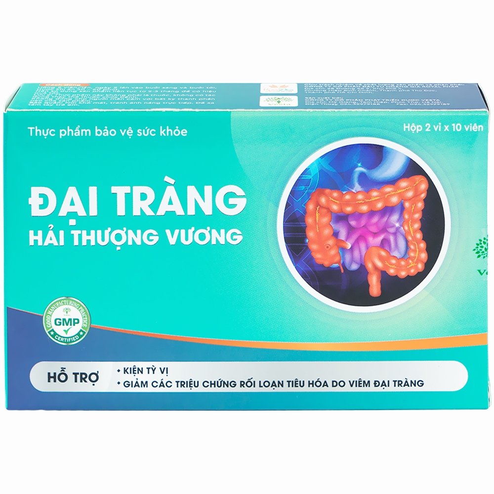 Viên uống giúp giảm rối loại tiêu hóa do viêm đại tràng Đại Tràng Hải Thượng Vương (2 vỉ x 10 viên)