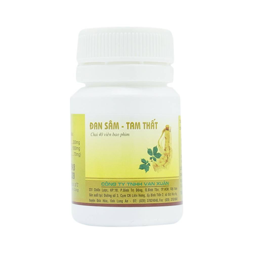 Thuốc Đan Sâm - Tam Thất phòng và trị chứng đau thắt ngực, đau nhói vùng tim do huyết ứ (40 viên)