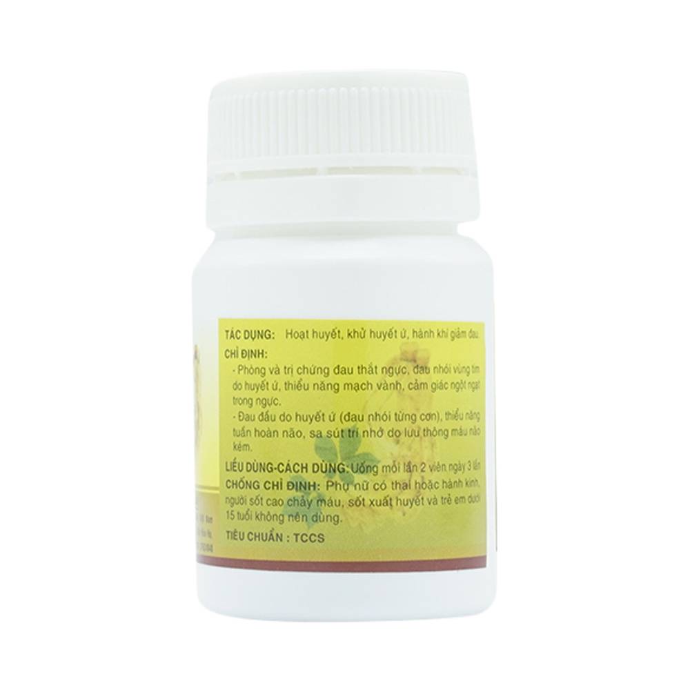 Thuốc Đan Sâm - Tam Thất phòng và trị chứng đau thắt ngực, đau nhói vùng tim do huyết ứ (40 viên)
