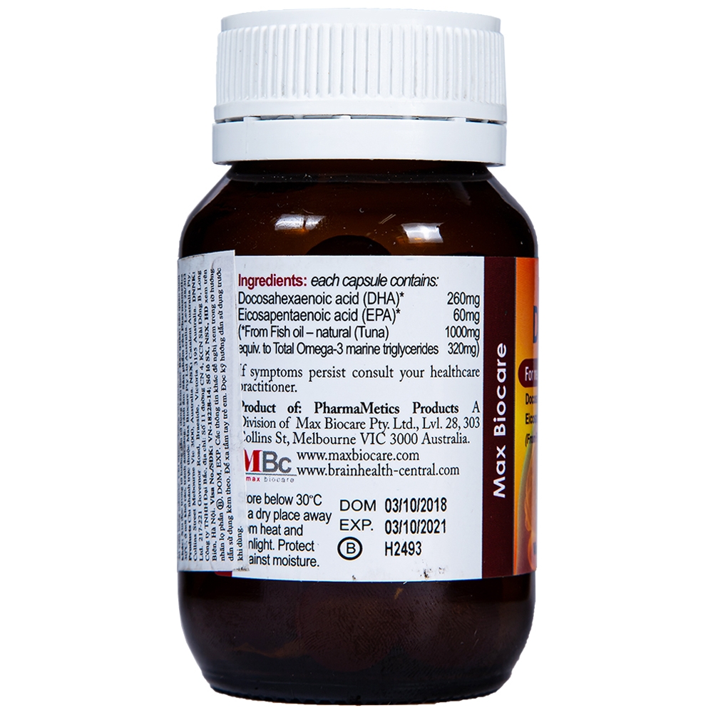 Thuốc Dasbrain Pharmametics hỗ trợ các chức năng não bộ (30 viên)