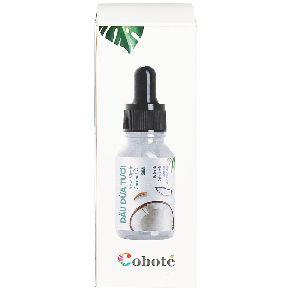 Dầu dừa tươi Raw Virgin Coconut Oil Cobote dưỡng ẩm, chống hăm, chăm sóc răng miệng (50ml)