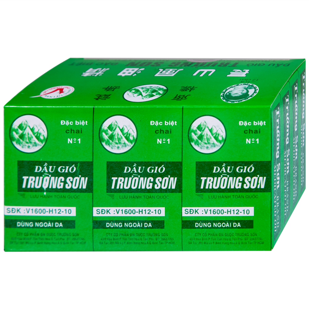 Dầu gió Trường Sơn điều trị cảm, ho, sổ mũi, nhứt đầu, say nắng (6ml)