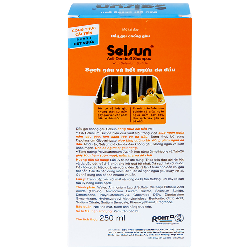 Dầu gội sạch gàu Selsun Rohto 250ml