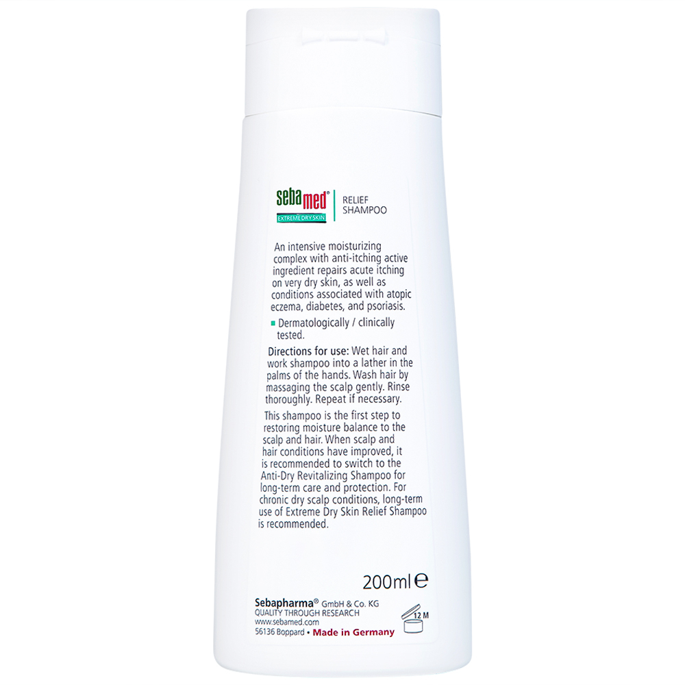 Dầu gội Sebamed Extreme Dry Skin 5% Urea giảm khô ngứa (200ml)