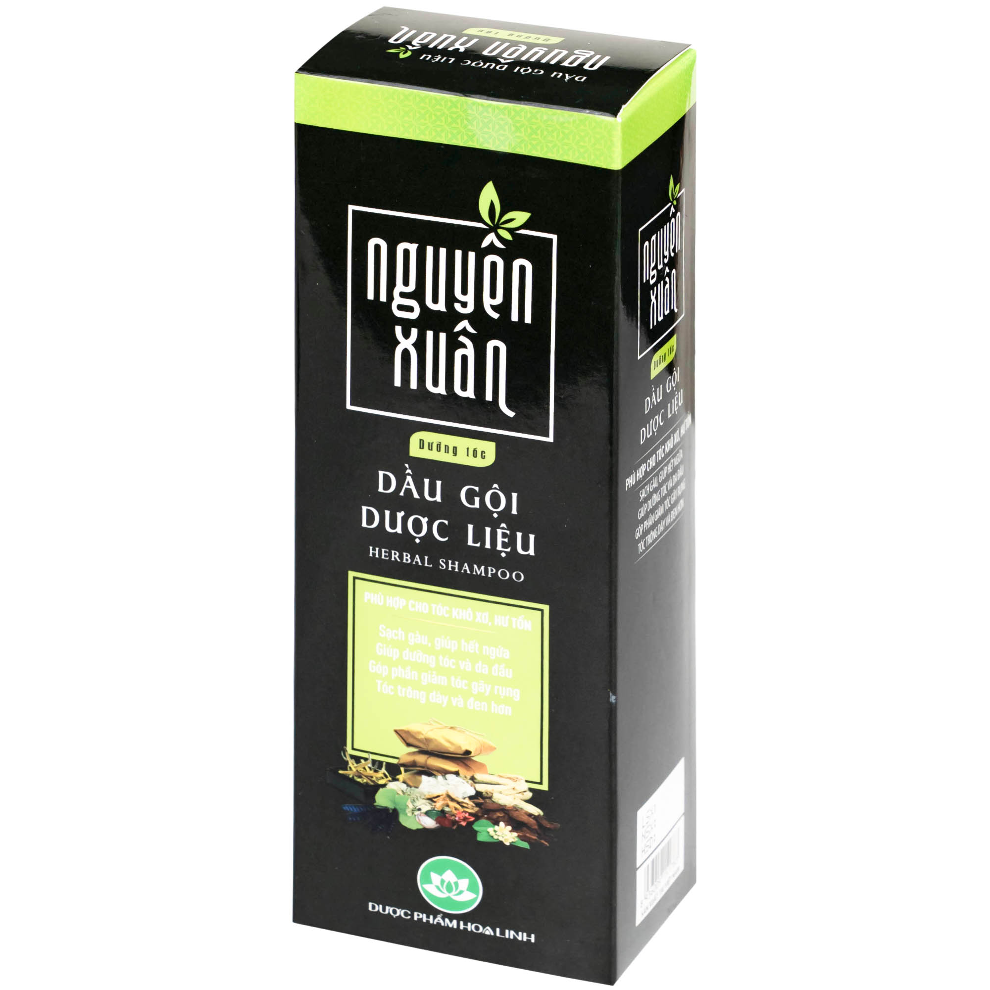 Dầu gội dược liệu Nguyên Xuân xanh lá dưỡng tóc, phục hồi tóc hư tổn (260g)