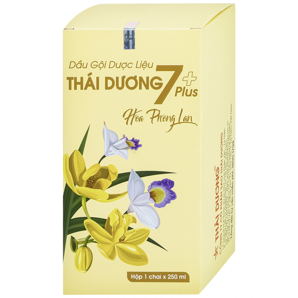 Dầu gội dược liệu Thái Dương 7 Plus Gold ngừa rụng tóc, giảm ngứa 250ml