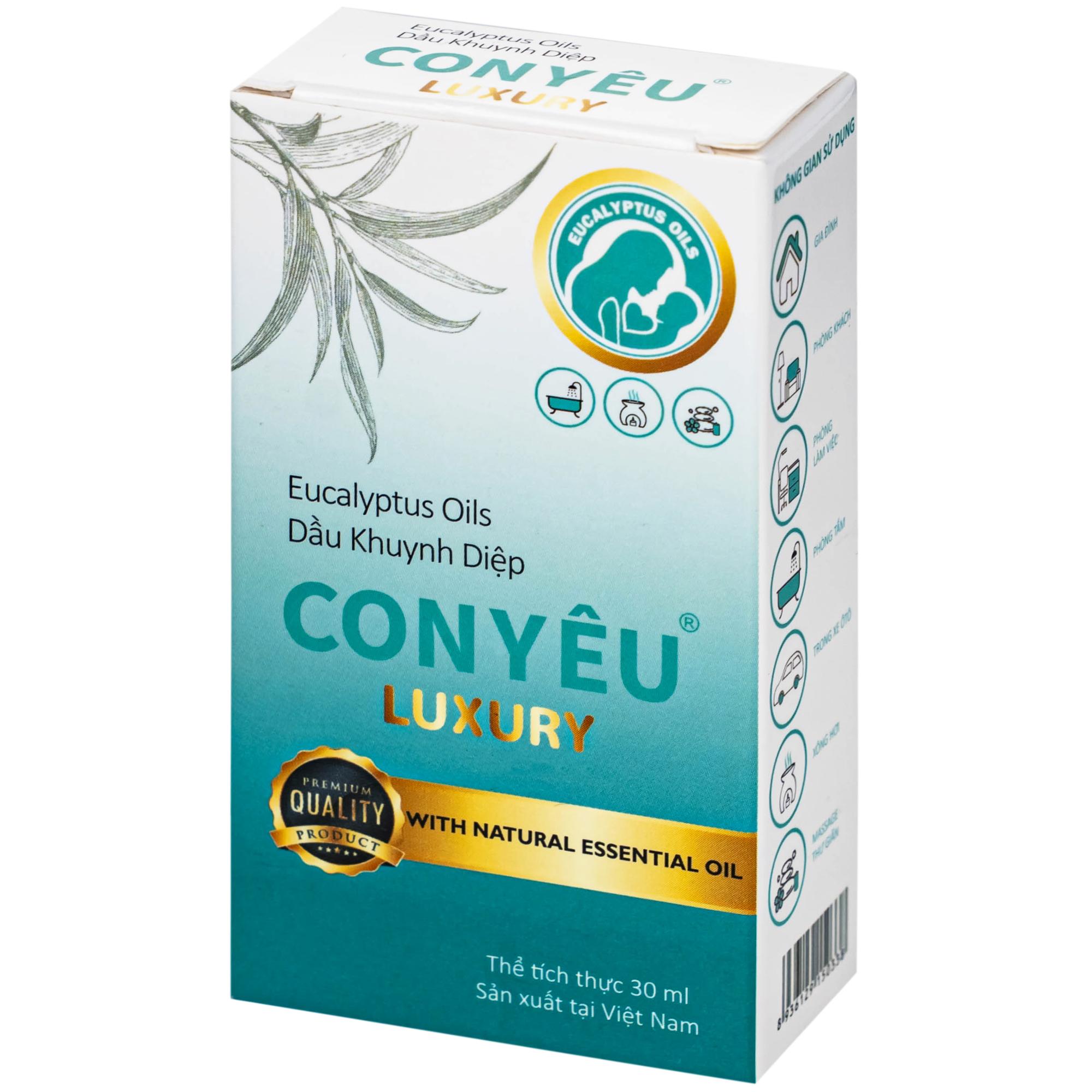 Dầu khuynh diệp Con Yêu Luxury giúp giữ ấm, làm dịu vết cắn côn trùng (30ml)