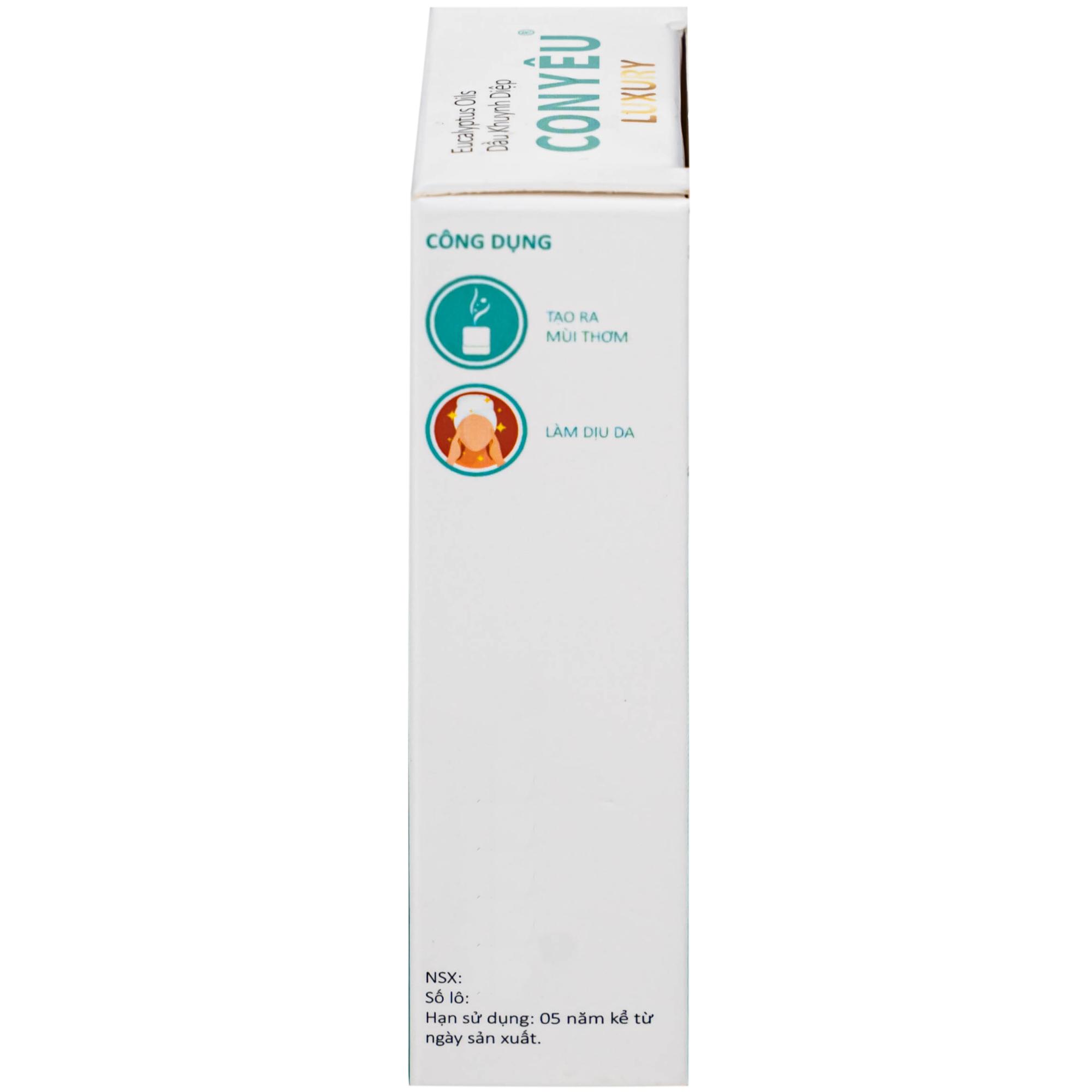 Dầu khuynh diệp Con Yêu Luxury giúp giữ ấm, làm dịu vết cắn côn trùng (30ml)