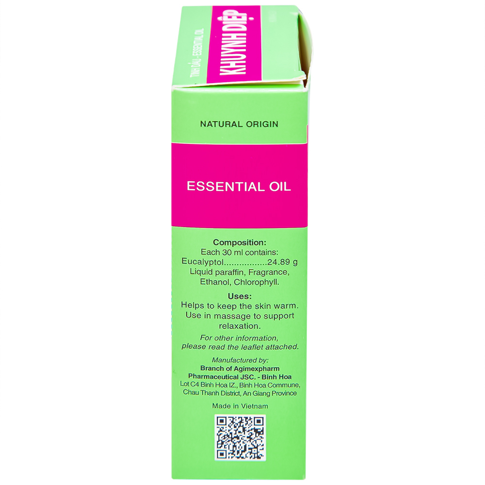 Dầu khuynh diệp Eucalyptus Oil Agimexpharm giúp giữ ấm dành cho mẹ và bé (30ml)