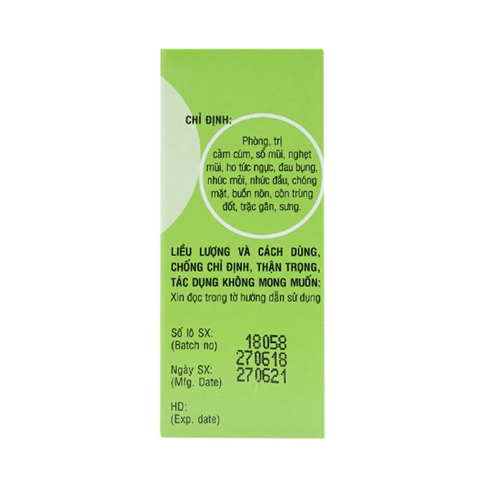 Dầu Khuynh Diệp OPC phòng và trị cảm cúm, sổ mũi, nghẹt mũi (15ml)