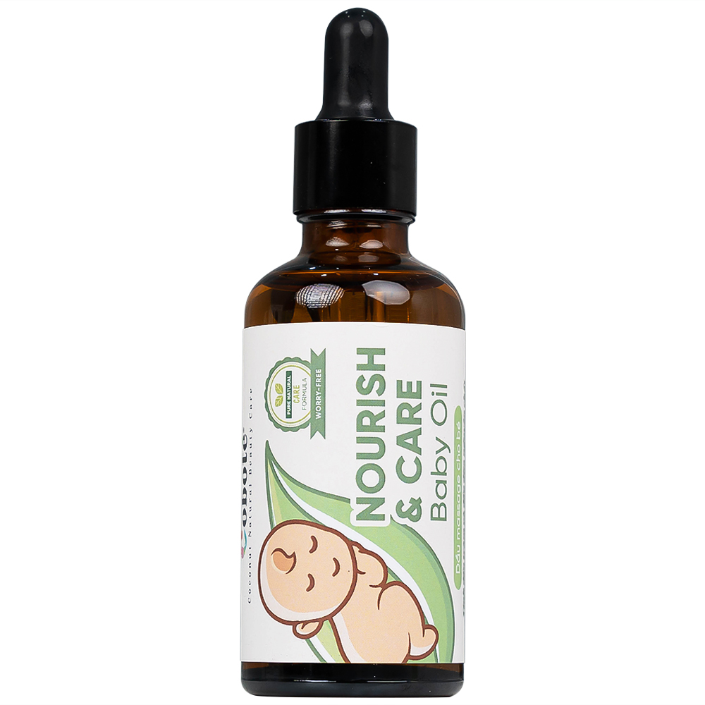 Dầu massage cho bé Nourish & Care Baby Oil Cobote dưỡng ẩm, làm dịu vết côn trùng cắn (50ml)