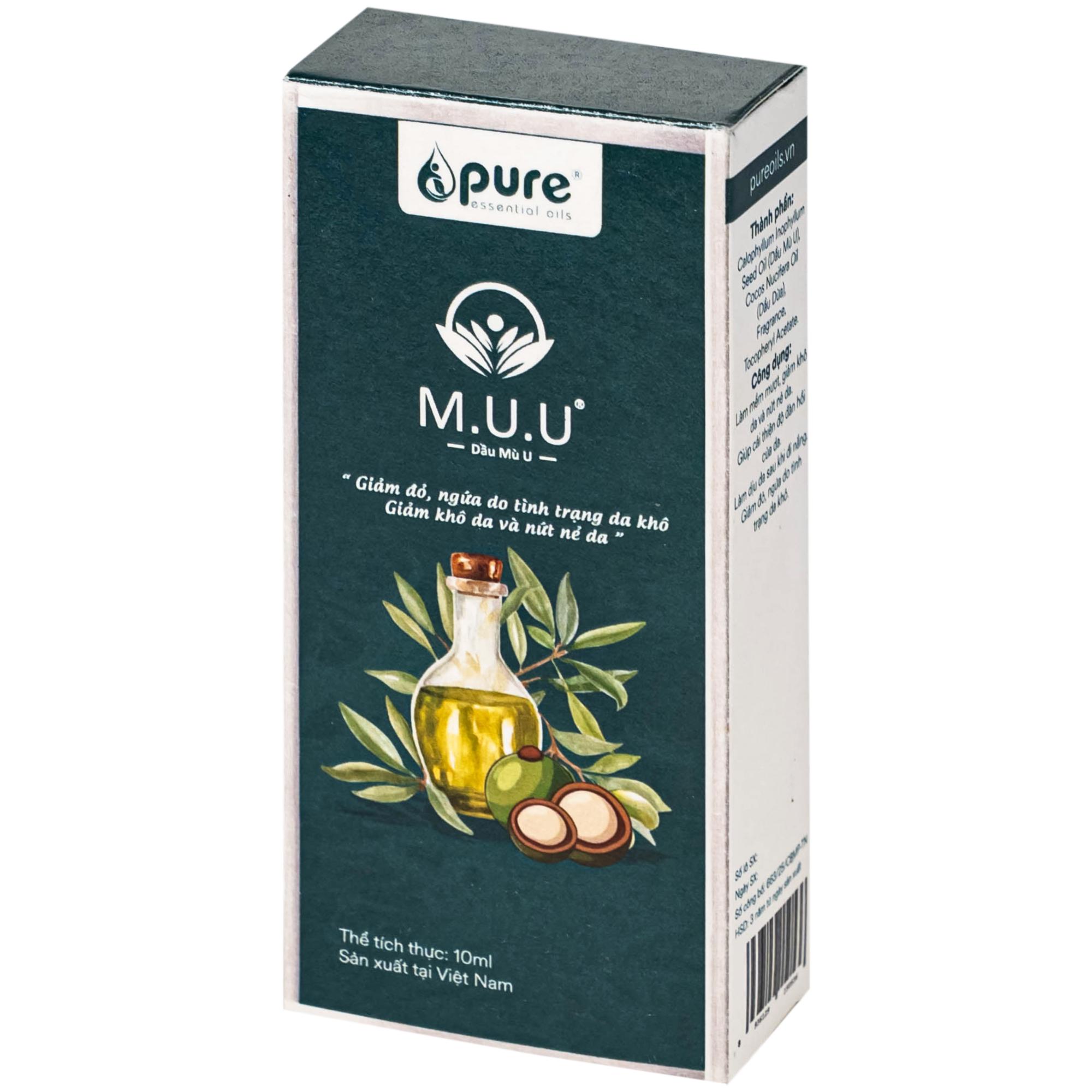 Dầu Mù U M.U.U làm mềm mượt và giảm khô da, cải thiện độ đàn hồi da (10ml)