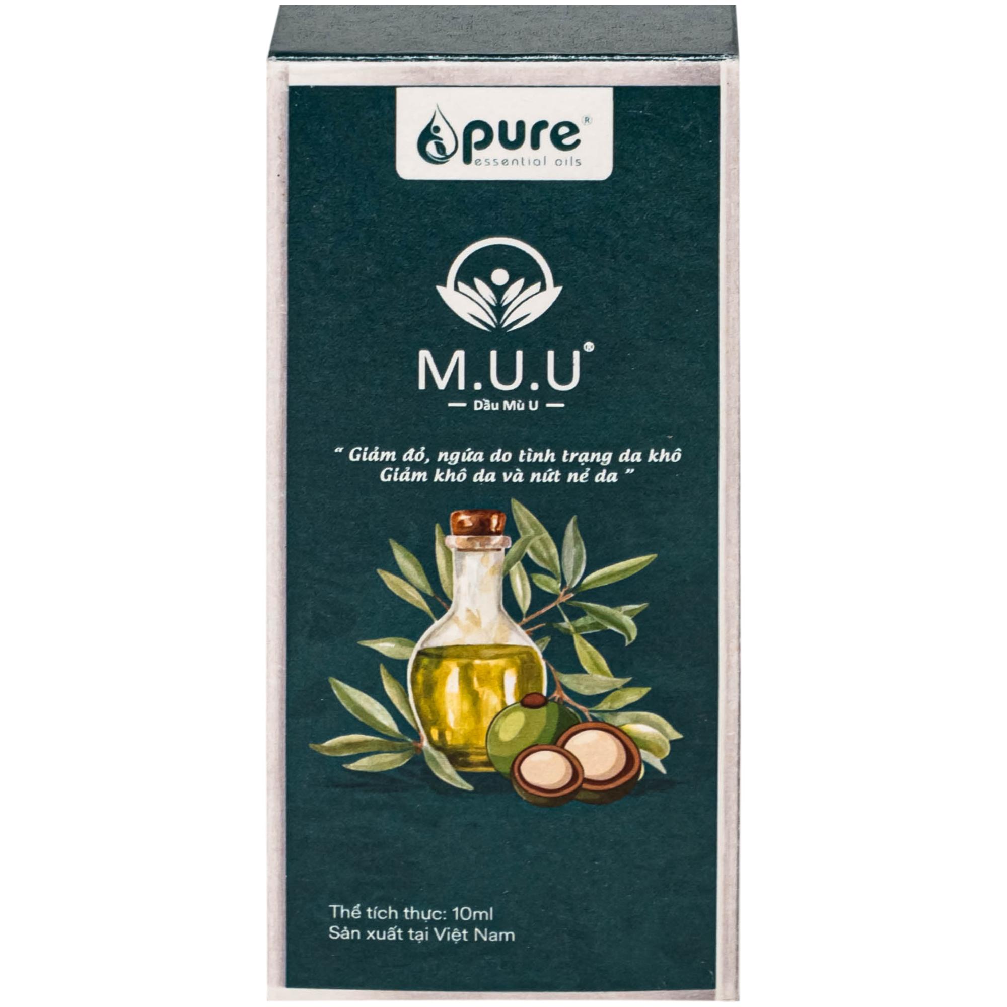Dầu Mù U M.U.U làm mềm mượt và giảm khô da, cải thiện độ đàn hồi da (10ml)