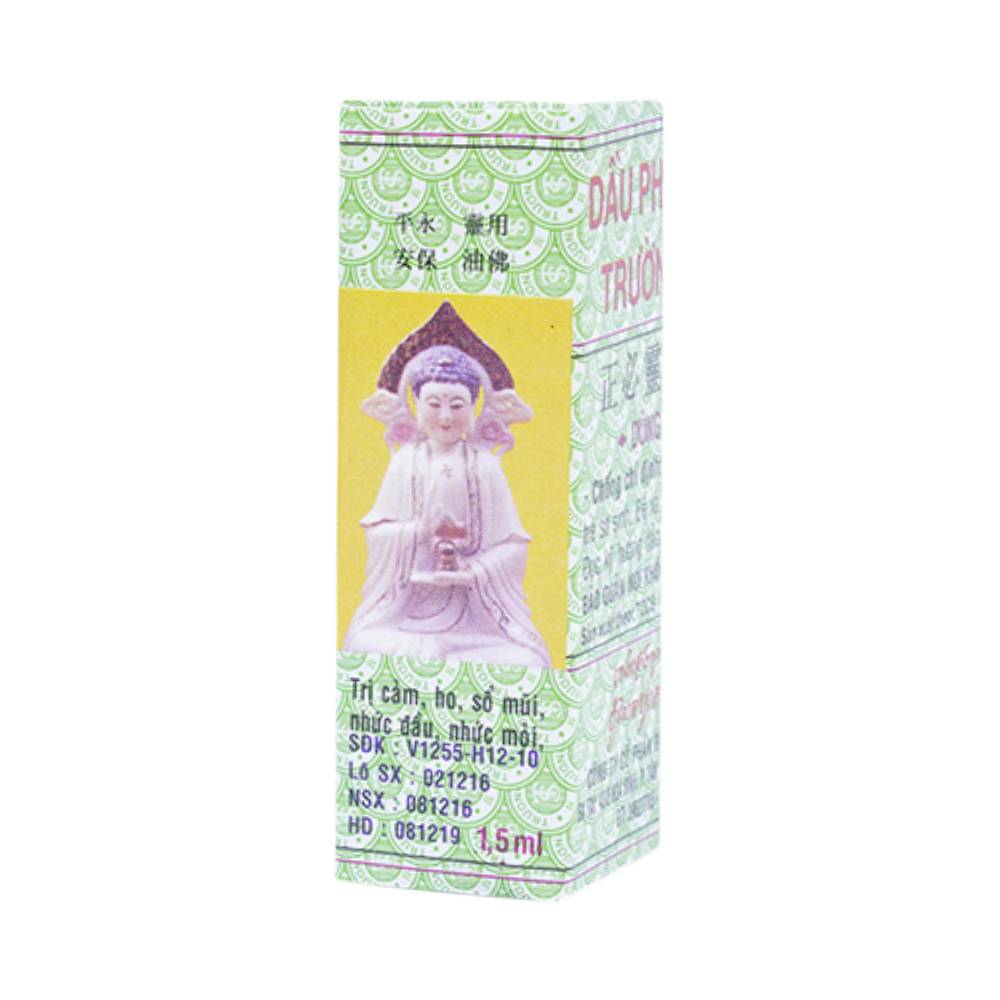 Dầu Phật Linh Trường Sơn điều trị cảm, ho, sổ mũi, nhức đầu, say nắng (10 chai x 1.5ml)