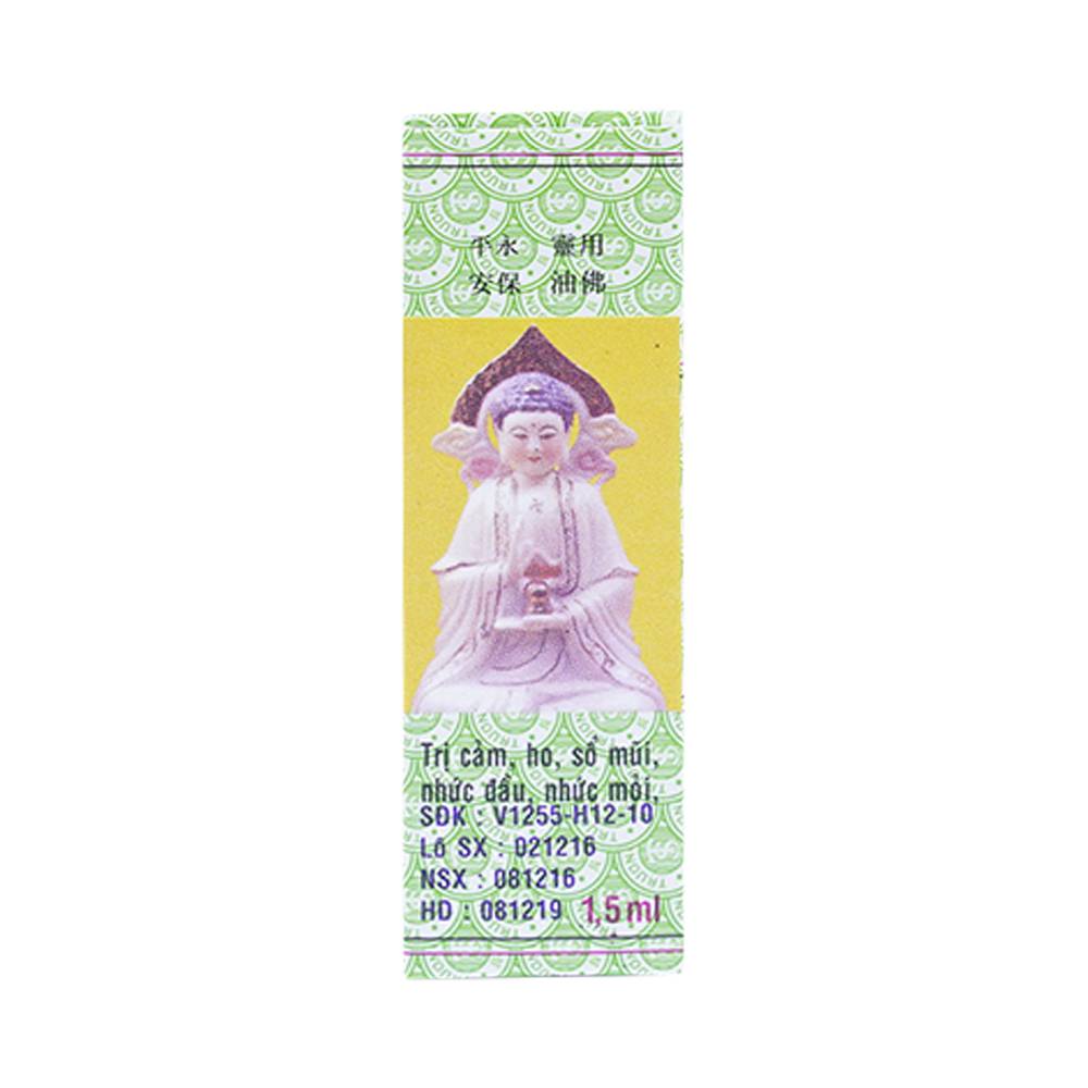 Dầu Phật Linh Trường Sơn điều trị cảm, ho, sổ mũi, nhức đầu, say nắng (10 chai x 1.5ml)
