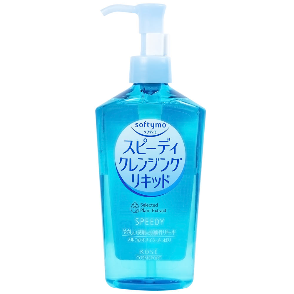 Nước tẩy trang Softymo Speedy Cleansing Liquid Kosé làm sạch nhanh lớp trang điểm trên da (230ml)