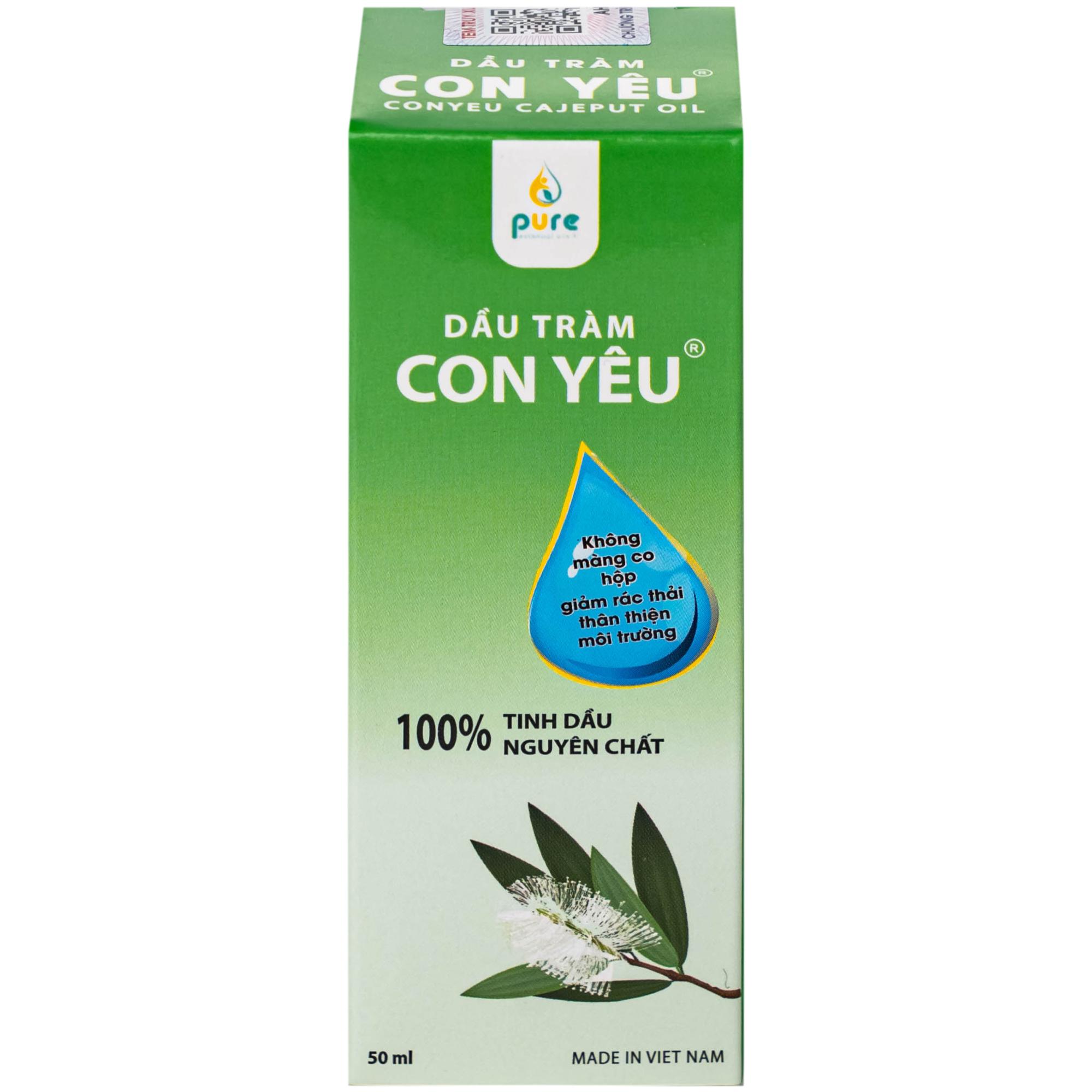 Dầu tràm Con Yêu giúp giữ ấm, giảm triệu chứng ho, sổ mũi (50 ml)