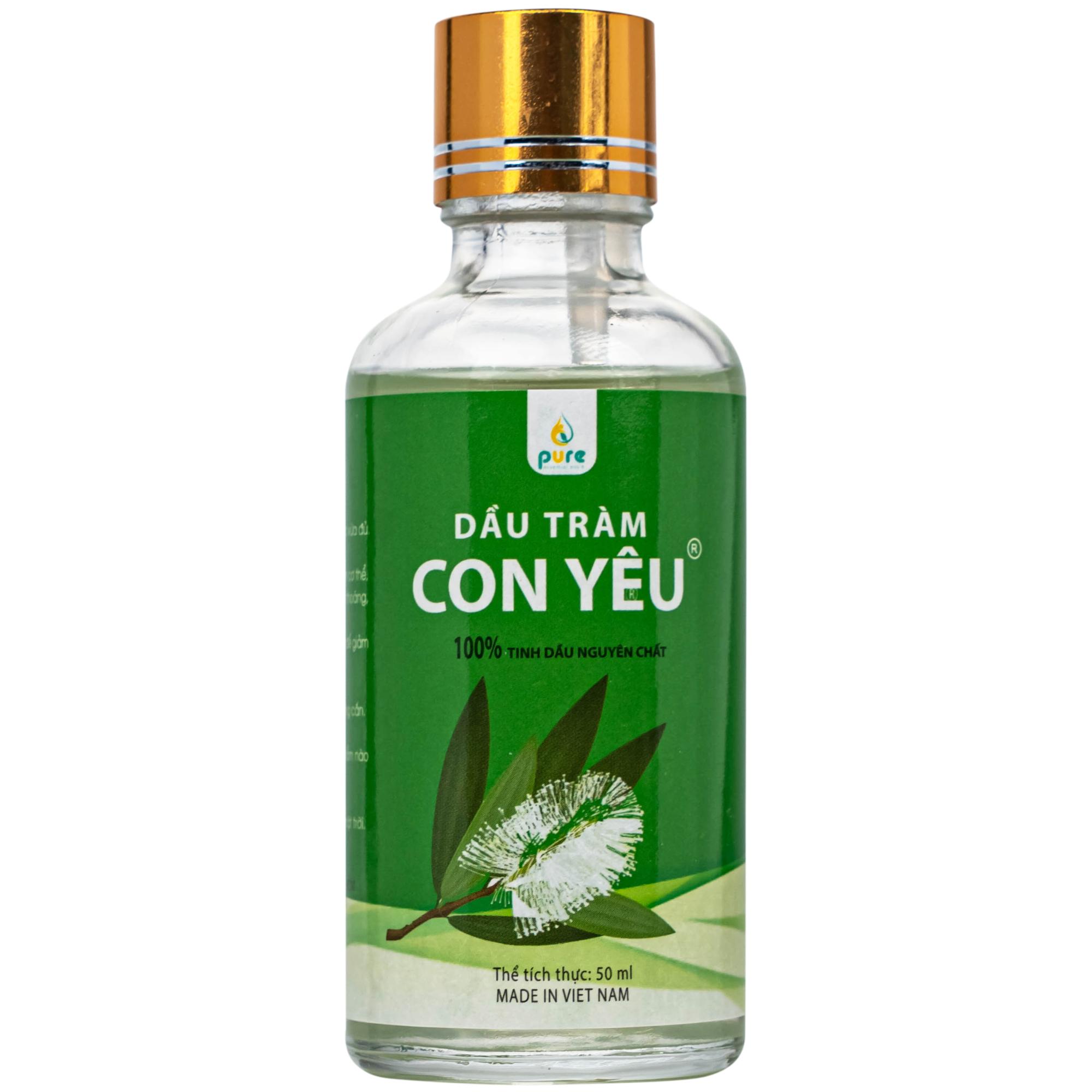 Dầu tràm Con Yêu giúp giữ ấm, giảm triệu chứng ho, sổ mũi (50 ml)
