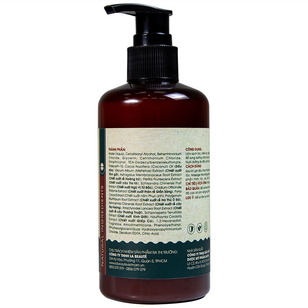 Dầu xả Thảo Dược La Beauty nuôi dưỡng da đầu và tóc suôn mượt (250ml)