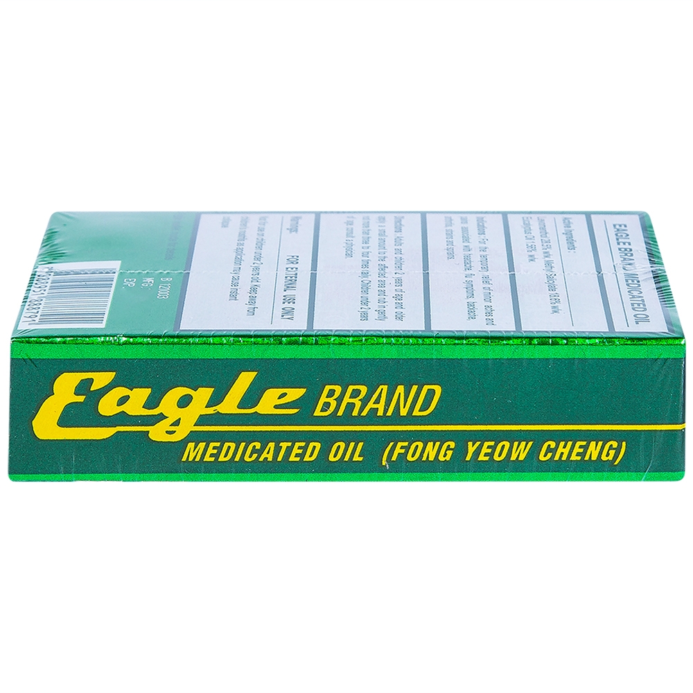 Dầu gió xanh Con Ó Eagle Brand Medicated Oil giảm nhức đầu, cảm cúm, đau lưng, viêm khớp (12 chai x 24ml)