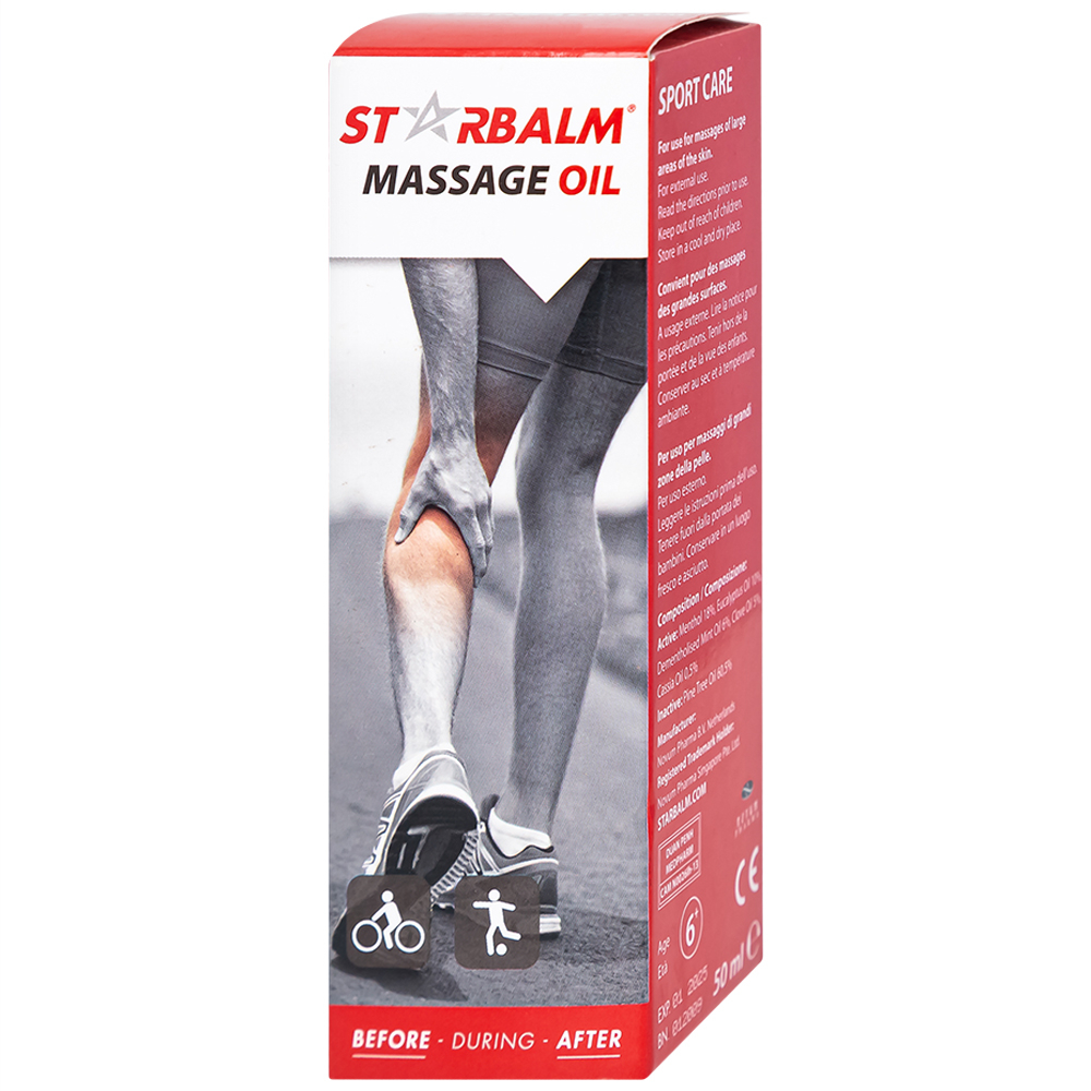 Dầu xoa bóp Starbalm massage oil 50ml dùng mát xa vùng cơ mỏi