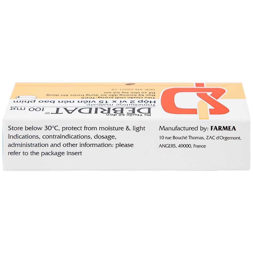 Thuốc Debridat 100mg Pfizer điều trị triệu chứng đau, rối loạn nhu động ruột và khó chịu đường ruột (30 viên)