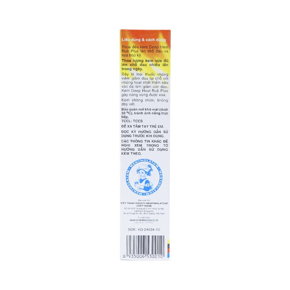 Kem Deep Heat Rub Plus Rohto điều trị đau cơ, đau lưng, đau khớp (30g)