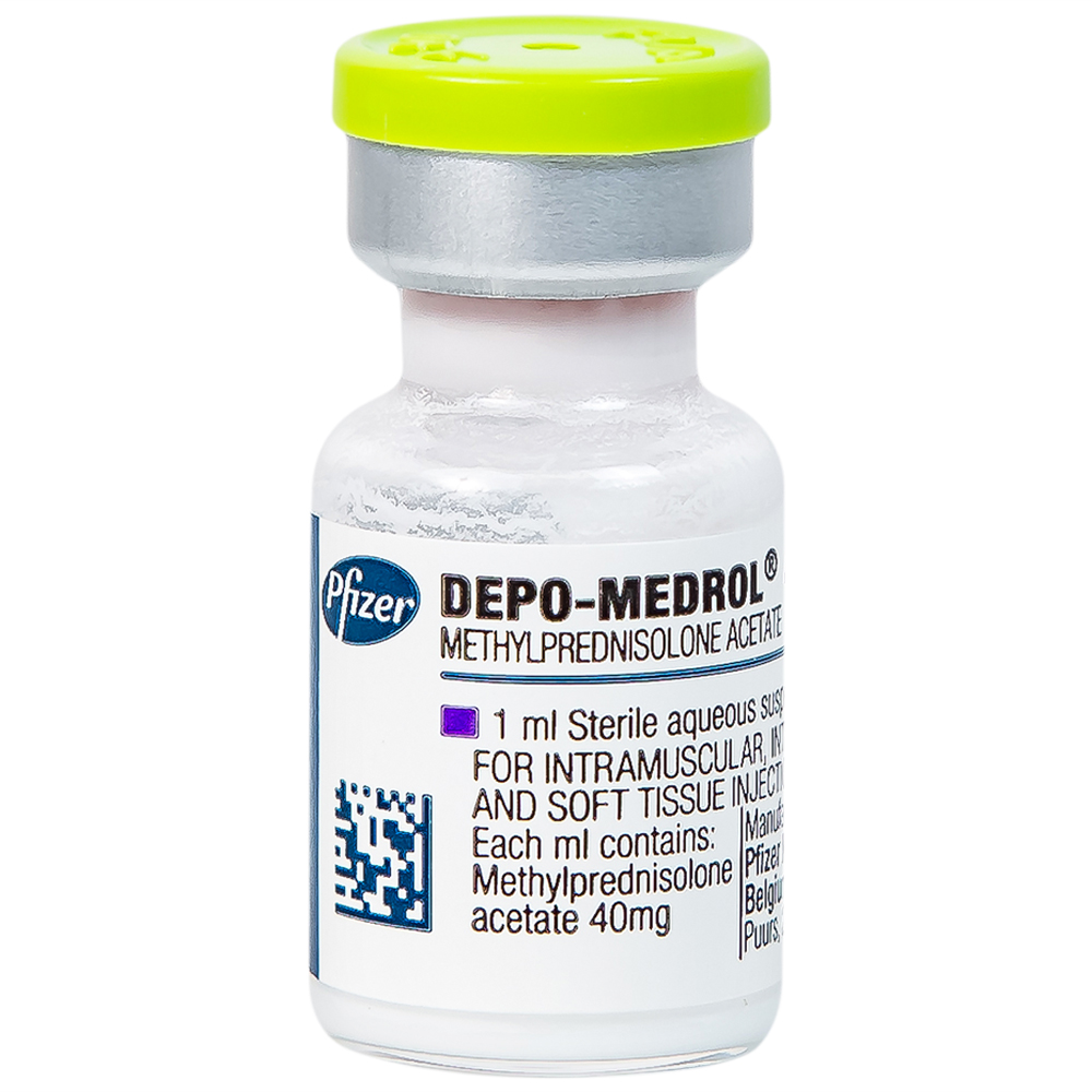 Thuốc tiêm Depo Medrol 40mg Pfizer chống viêm và điều trị các rối loạn về máu, ung thư (1 lọ x 1ml)