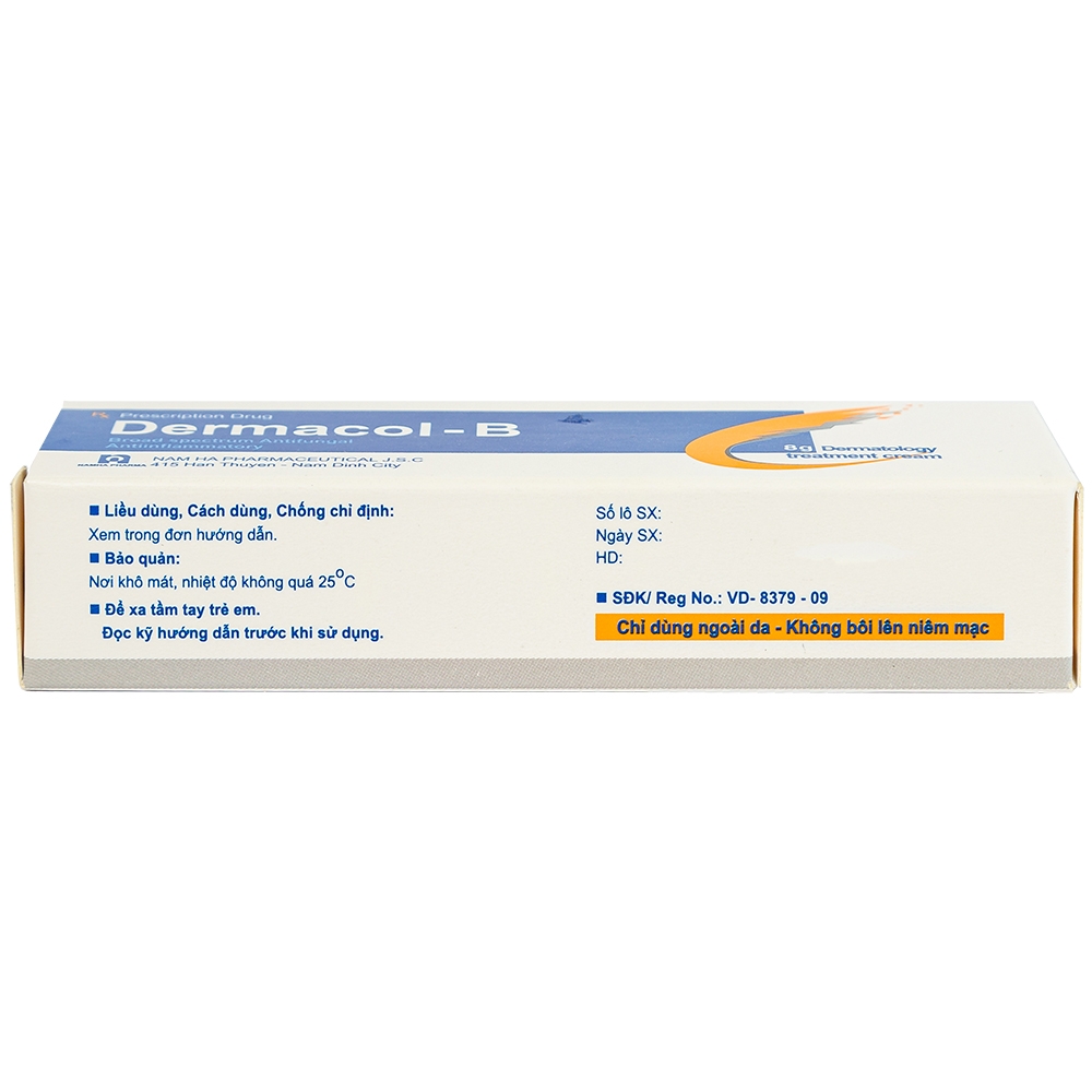 Kem bôi da Dermacol-B Nam Hà chống viêm, chống nấm da phổ rộng (8g)