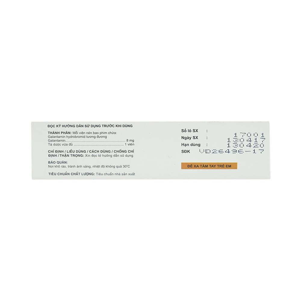 Thuốc Deruff 8mg Davipharm điều trị chứng sa sút trí tuệ từ nhẹ đến trung bình (4 vỉ x 7 viên)