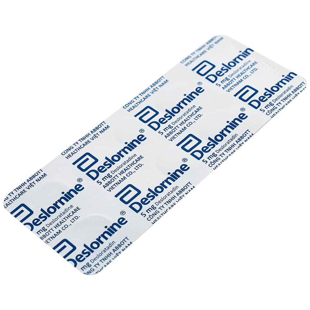 Thuốc Deslornine Abbott 5mg Làm giảm các triệu chứng của viêm mũi dị ứng (3 vỉ x 10 viên)