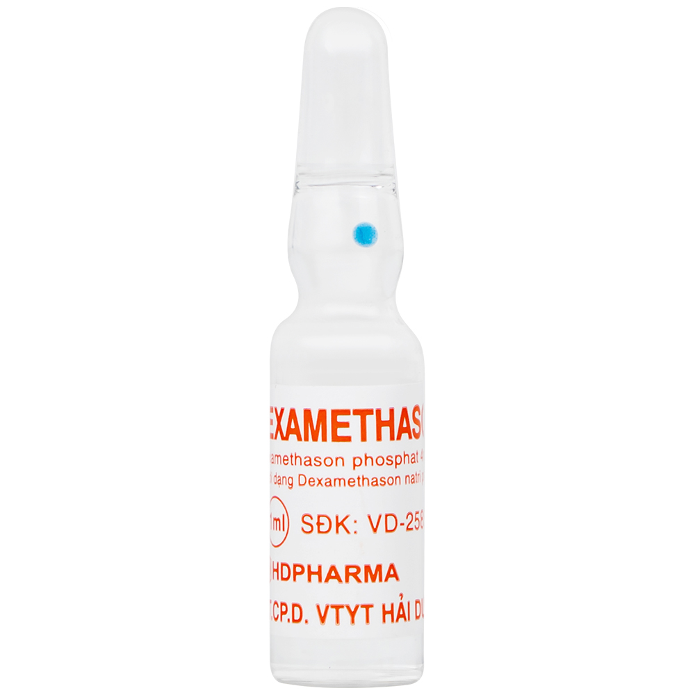 Dung dịch tiêm Dexamethasone 4mg/1ml điều trị trạng thái hen, bệnh dị ứng nặng, phản ứng sau truyền máu (50 ống)