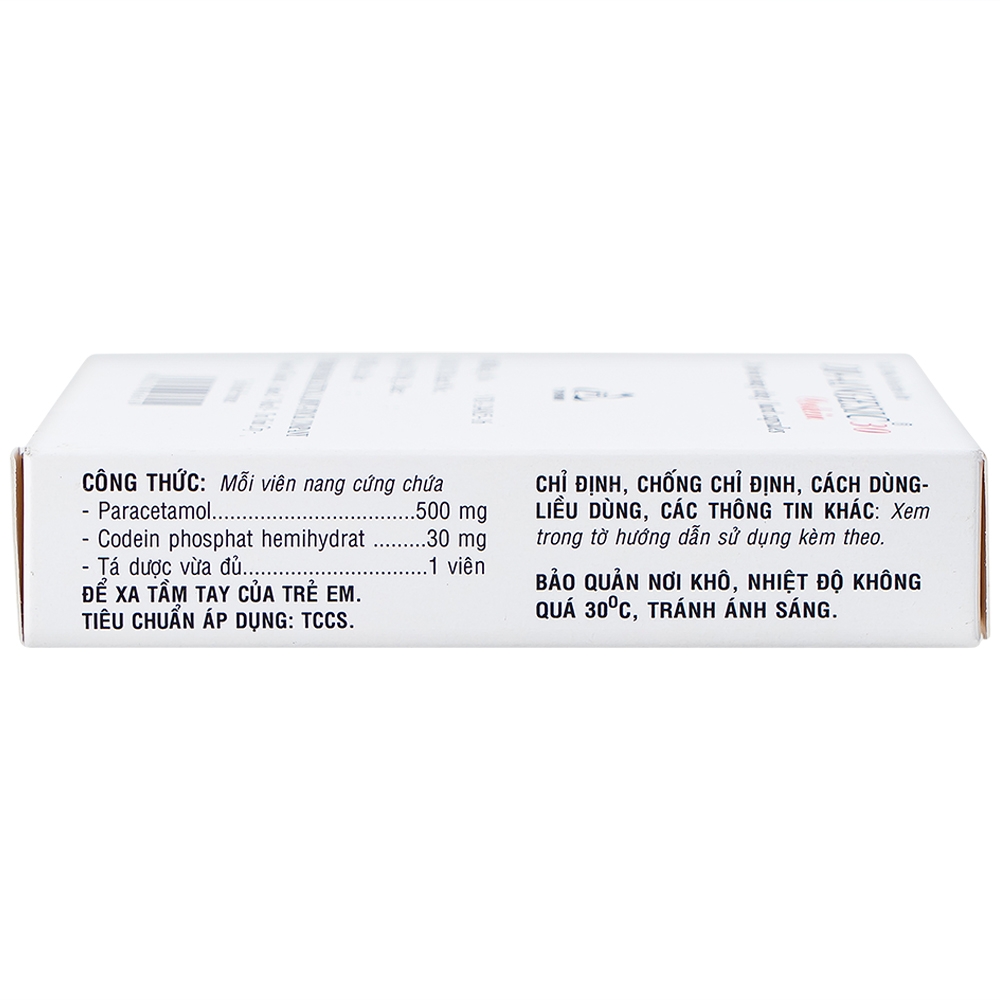 Thuốc Di-Angesic 30 Codein giảm đau cấp tính mức độ trung bình (2 vỉ x 10 viên)