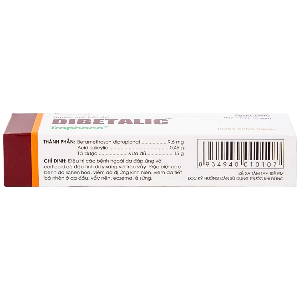 Thuốc Dibetalic Traphaco điều trị các bệnh ngoài da (15g)